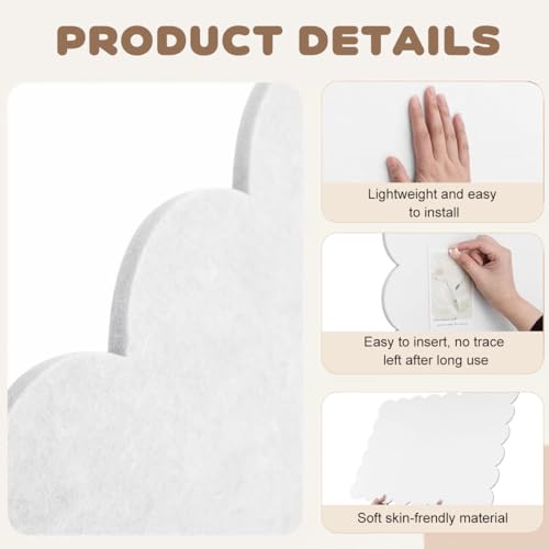 Image of Climberty Large Felt Bulletin Board 47x31in Wave Pin Board with 50 Push Pins, Soft Wall Memo Notice Board for Photos Notes Posters, Decorative Display for Home Office Kids Room