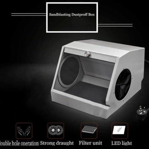 Dental Lab Staubbox LED Licht Sandstrahler Polieren Schleifen 5500K