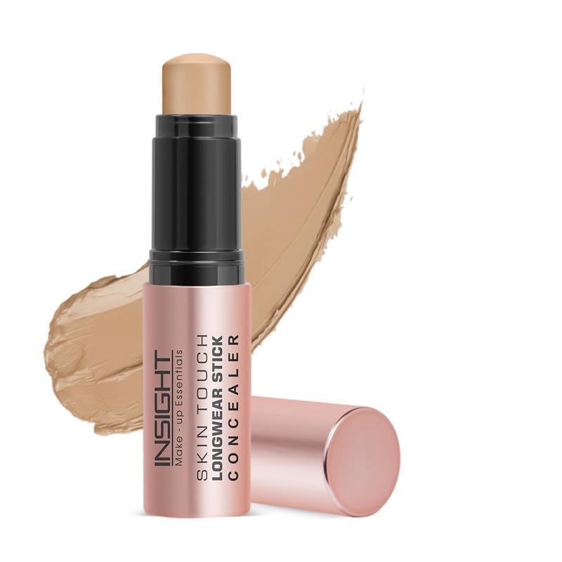 Insight Cosmetics Skin Touch Longwear Concealer|Lightweight, Full Coverage Foundation With Natural And Dewy Finish For Face Makeup|Easy To Apply With Hand Stick Applicator (MN20)