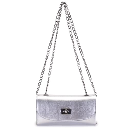 Bols aBalada Mini Bag Feminina Alça Transversal Noite (prata)