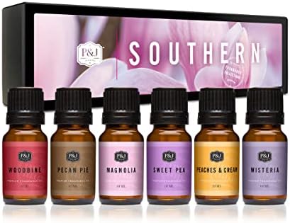 P&J Southern Set of 6 Premium Fragrance Oil for Candle Making & Soap Making, Lotions, Haircare, Diffuser Oils Scents