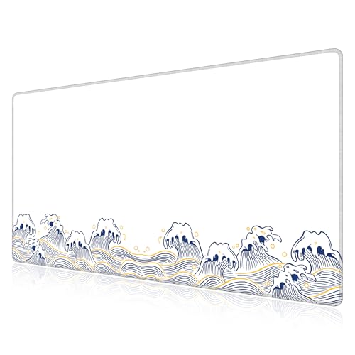 Tapis de souris large antidérapant LL-COEUR grand pad de bureau lisse