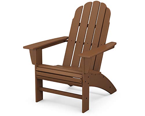 POLYWOOD AD600 Vineyard Curveback Adirondack Chair, Teak