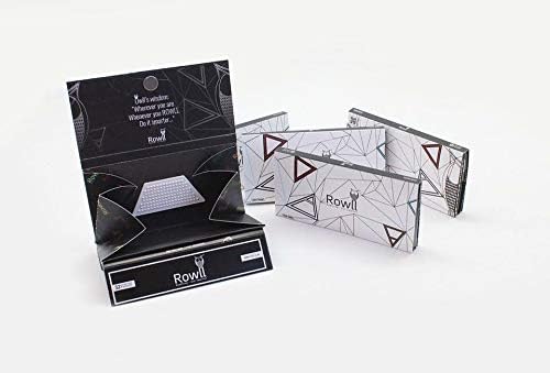 Rowll King Size Rolling Paper Kit with Grinder Cones Filter Tips Rolling Tray and Pouch (3 Pack)