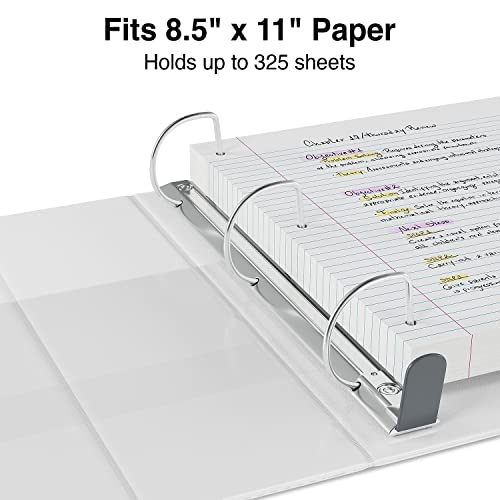 Staples 82684 Heavy Duty 1 1/2-Inch 3-Ring View Binder White (24677) #TOP2