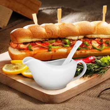 Miska na sos Ceramiczna łódka do serwowania sosu Sos Cup Pojemnik na sos Naczynia do serwowania z kadzią do sosu