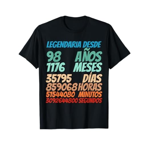 Legendario desde 98 años 98 cumpleaños mujeres Hombres Camiseta