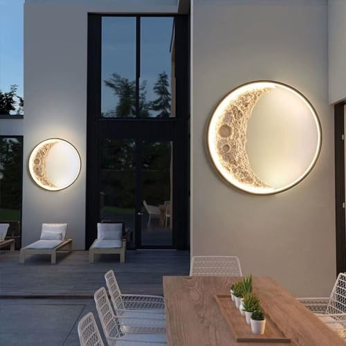 Applique extérieure lune étanche luminaire mural moderne garage - 3