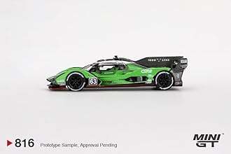 Diecast Model Car Compatible with Mini GT 1:64 Lamborghini SC63#63 Iron Lynx 2024 IMSA Sebring 12 Hrs Limited Edition MGT00816
