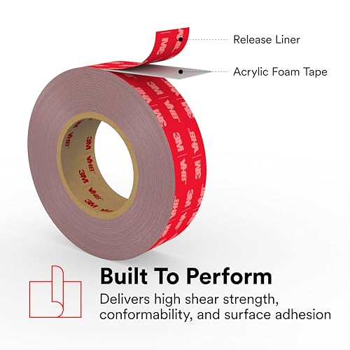 Image of 3M VHB Tape RP+230GF, Gray, 1 in x 36 yd, 90 mil, Film Liner, 9 Rolls per Case