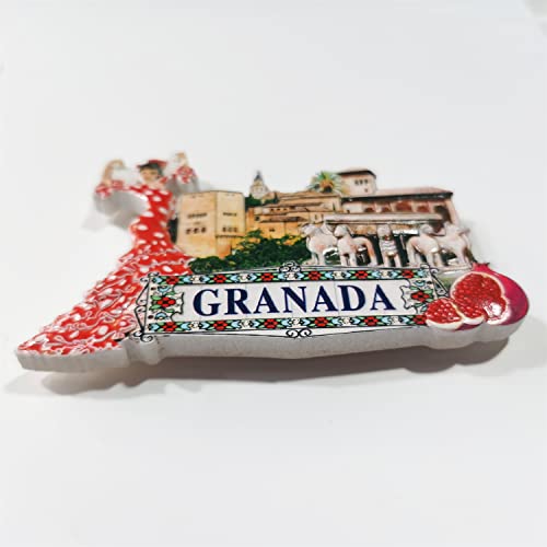 Imán de refrigerador Granada España 3D de resina miniatura 2