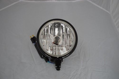6" Black Bottom Mount Motorcycle Motorbike Headlight For Old Skool Brit Custom Harley * UK SELLER *