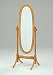 Wooden Cheval Floor Mirror, Oak Finish