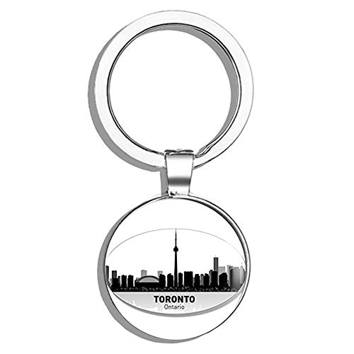 HJ Media Oval Toronto Skyline (Canada City Ontario) Metal Round