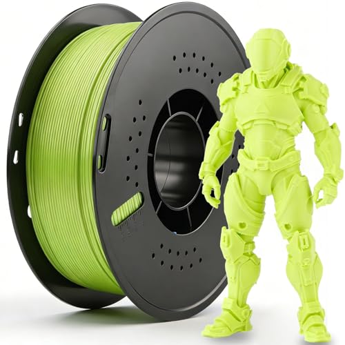 LVVJ3D Filamento de impresora 3D verde manzana de 1 kg, filamento PLA de 1,75 mm para impresoras 3D Bambu Lab, AMS, AMSLite