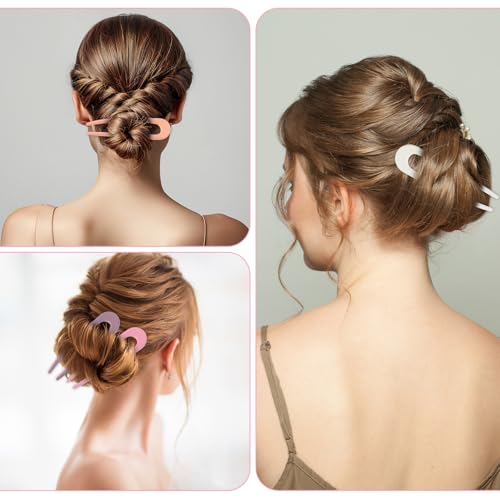 8 peças de grampos de cabelo estilo francês em forma de U, garfos de cabelo franceses, presilhas de