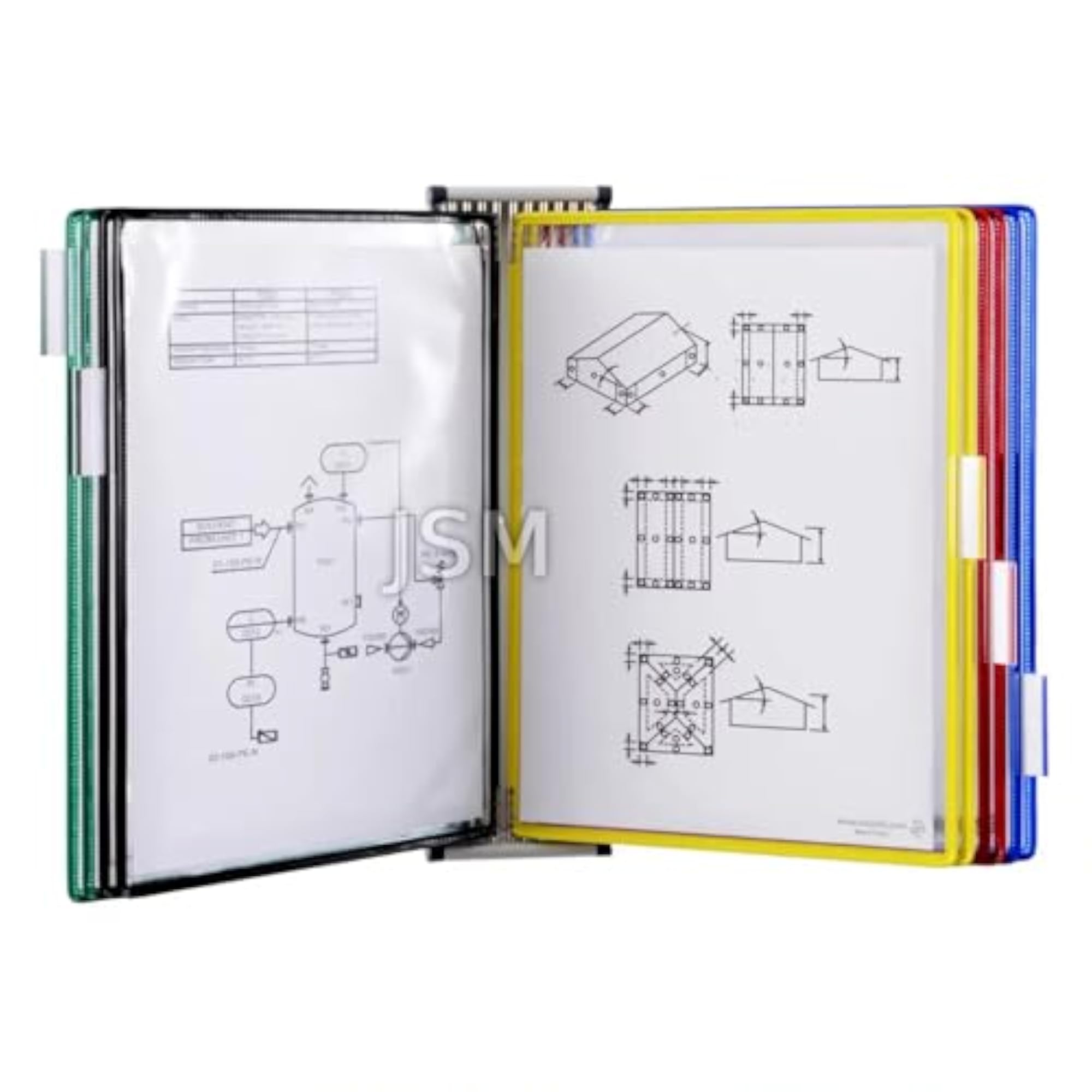 Wall Hanging File Organizer with 10 A4 Size Folders