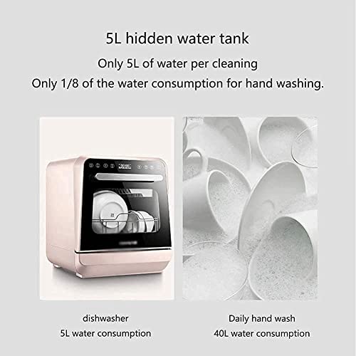 Portable vaatwasser aanrecht, compacte vaatwasser met watertank, 7-liter ingebouwde geen installatie, vaatwasser… - Afbeelding 5