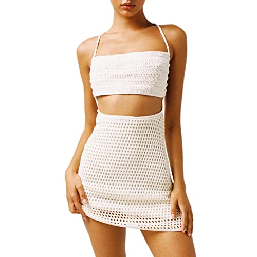 Sdghg LZM-S2DXBR-M5-EA2 Knit Mini Dress For Women Sexy Backless Bodycon Dress Sleeveless Spaghetti Strap Short Dress Summer Streetwear cover