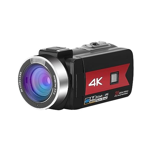 Caméscope photographique 56MP 4K avec vision nocturne et webcam pour streaming