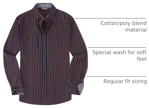 Image of Alex Vando Mens Button Down Regular Fit Long Sleeve Casual Flannel Shirts