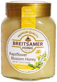 Breitsamer Premium Rapsflower Blossom Honey. 17.5 Oz (500g)