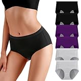 EMPÊCHEZ LES FUITES ET LES TACHES: Grâce à leur doublure plus longue et plus large, les culotte menstruelle taille haute offrent une protection plus intime, en particulier lorsque vous êtes assise, allongée, que vous du sport ou que vous avez des journées chargées.