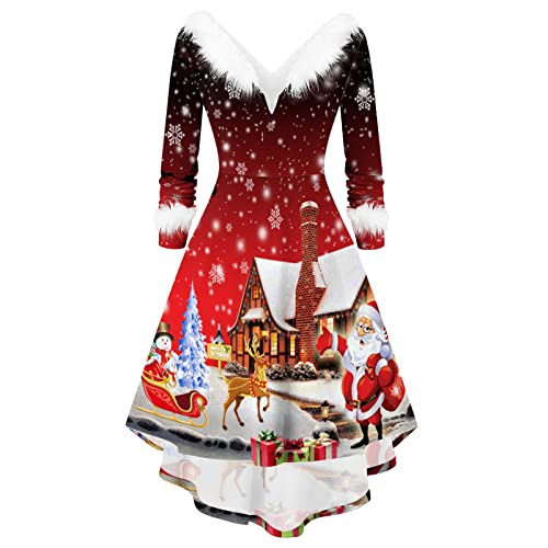 Robe Noël femme chic coupe vintage rétro haut de gamme pour soirée de cocktail