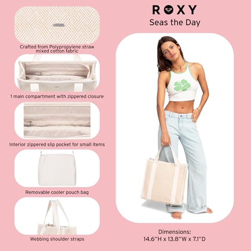 Image of Roxy Cotton Tote Bag | Everyday Carry | Beach | Travel | Vacation | Reusable | Lightweight
