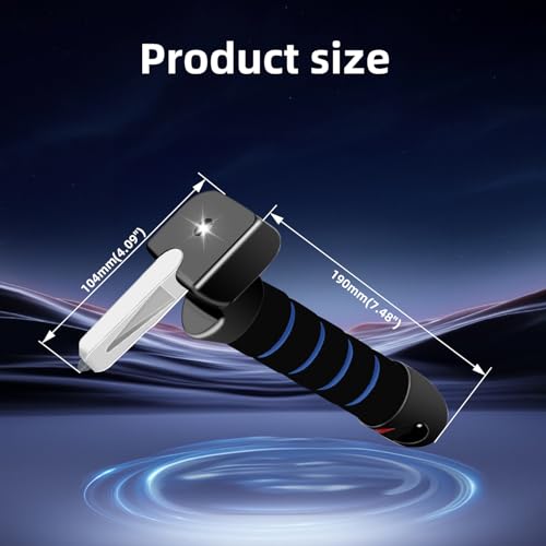 Image of Blue,1Pcs Car Door Handle for Elderly Car Door Assist Handle,Auto Cane Portable Vehicle Support Handle with LED Light,Seatbelt Cutter,Window Breaker,Car Door Latch Handle for Seniors