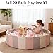 Heopeis Ball Pit Balls Play Balls - 100 Pieces Baby Soft Plastic Balls BPA&Phthalate Free Non-Toxic Crush Proof for 1 2 3Years Old Toddlers Baby Kids Birthday Pool Tent Party