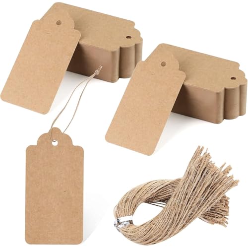 SallyFashion 100pcs Gift Tags with String...