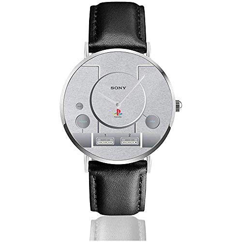 Unisex Business Casual Playstation Spielekonsole Uhren Quarz Leder Uhr