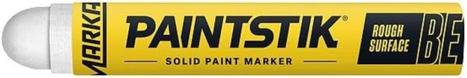 80620- B-E Paintstik Rough Surface Solid Paint Marker, Best for Very Rough Surfaces: Forgings, Castings, Concrete and Lumber, White (12Pk) Made in USA
