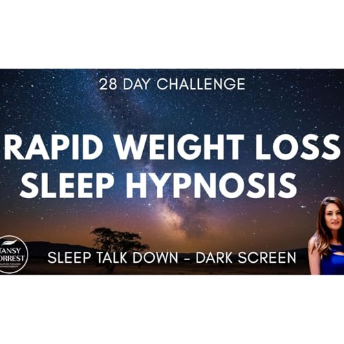 STRONG Sleep Hypnosis for Rapid Weight Loss with Sleep Talk Down (Dark Screen)