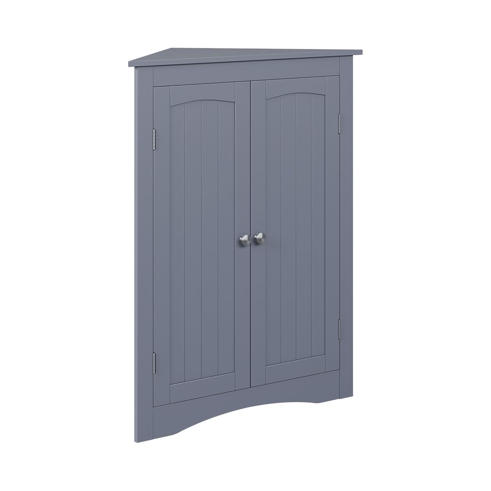 Vicco Armario Mediano Bianco, Gris, 56 x 80 cm | con 2 puertas, para el almacenamiento de artículos de baño y uso flexible