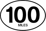 100 Miles Oval Decal