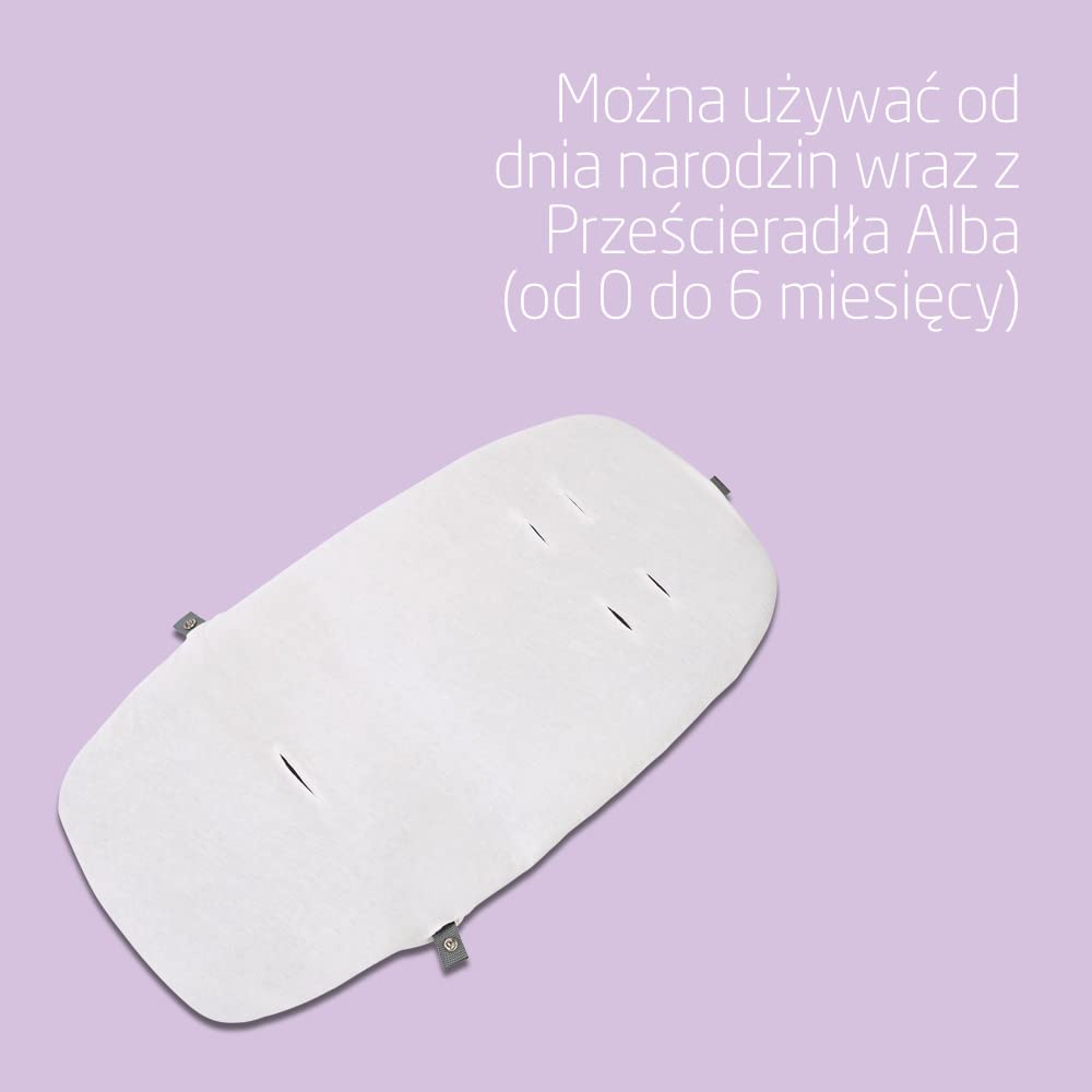 Maxi-Cosi Alba Uniwersalna gondola, łatwe zamienianie zwykłej gondoli na odchylaną i wysokie krzesełko, od urodzenia do 3 lat (15 kg), pasuje do Maxi-Cosi Alba Meal Kit, Beyond Graphite