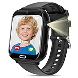 POFIBO Kids Smart Watch Boys Girls, 4G Kids GPS Tracker Watch with Phone, Video Calls, Voice Chat, SOS, Games, Alarm Clock, School Mode, Torch, Smart Watch for Boys Girls 4-16 Years