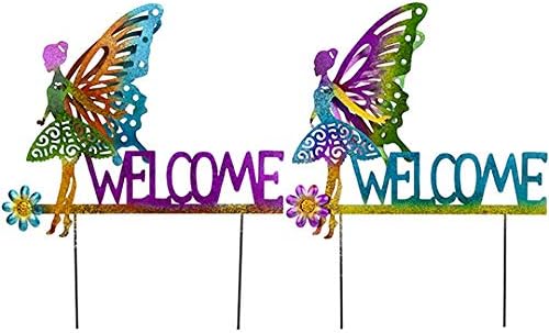 Roots & Shoots GIANT FAIRY WELCOME SIGN GARDEN ORNAMENT DECORATION NOVELTY BRIGHT FAIRIES