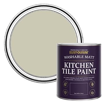 Rust-Oleum Grey water resistant Kitchen Tile Paint in Matt Finish - Half Light 750ml
