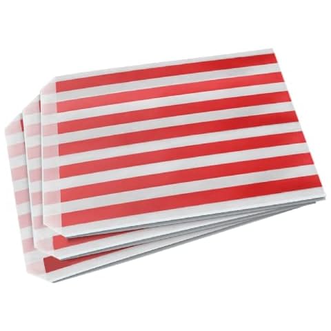 Sabco Red Candy Striped Paper Bags Cover