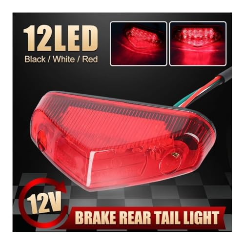 Luz trasera de motocicleta universal 12V intermitentes ATV LED 2
