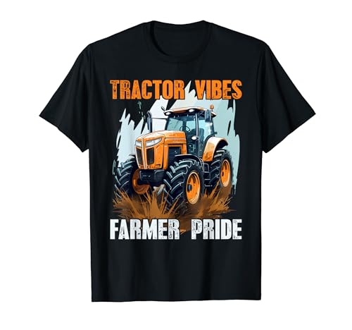 Tractor Vibes Farmer Pride Farming Plowing Agribusiness Camiseta
