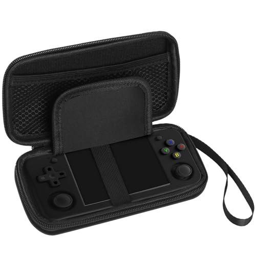 Hianjoo Hard Carrying Case Compatible with Anbernic RG35XX H / RG 353M / PSP 3000 2000/ Ayaneo Pocket Classic Handheld Console Portable Travel Storage Bag Holder Organizer Black (Case Only)