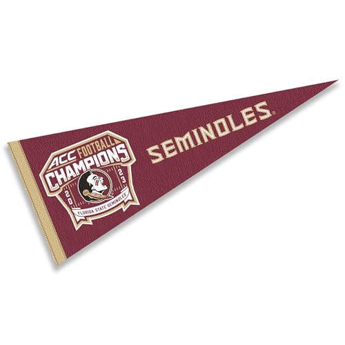 College Flags & Banners Co. Florida State FSU Noles Acc 2023 Football Champions Pennant Flag
