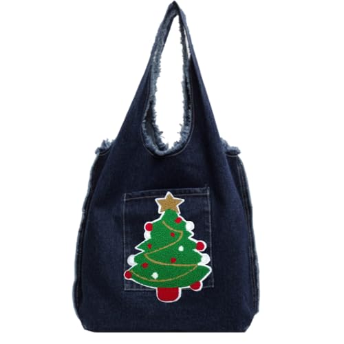 Farm4Far Women Denim Bow-tie Tote Shoulder Sling Hand Bags