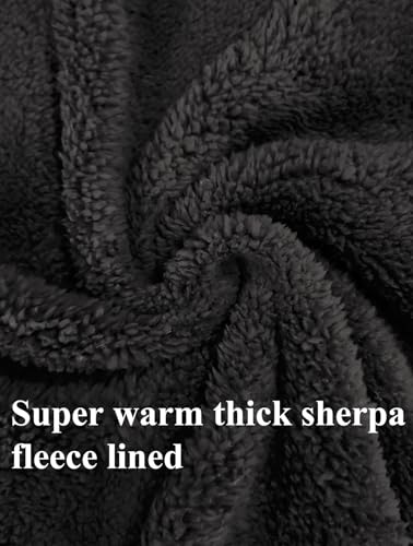 Hoodies for Men Heavyweight Sherpa Fleece Lined Sweatshirt Full Zip Up Thick Winter Coats Hooded Warm Jacket3