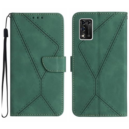 Rfvzubemok Compatible with ZTE Libero 5G II Case,Compatible with ZTE Libero 5G II Kickstand Flip Card Slot Magnetic Closure Phone Cover Green