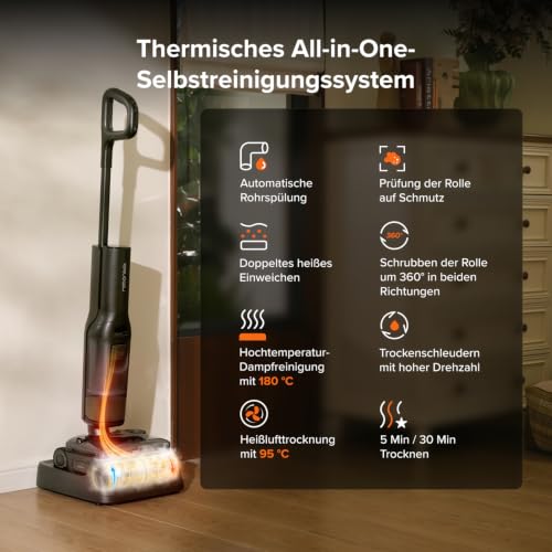 roborock F25 Steam Nass Trockensauger mit Dampf, 180 °C Dampfmopp – Ansicht 5
